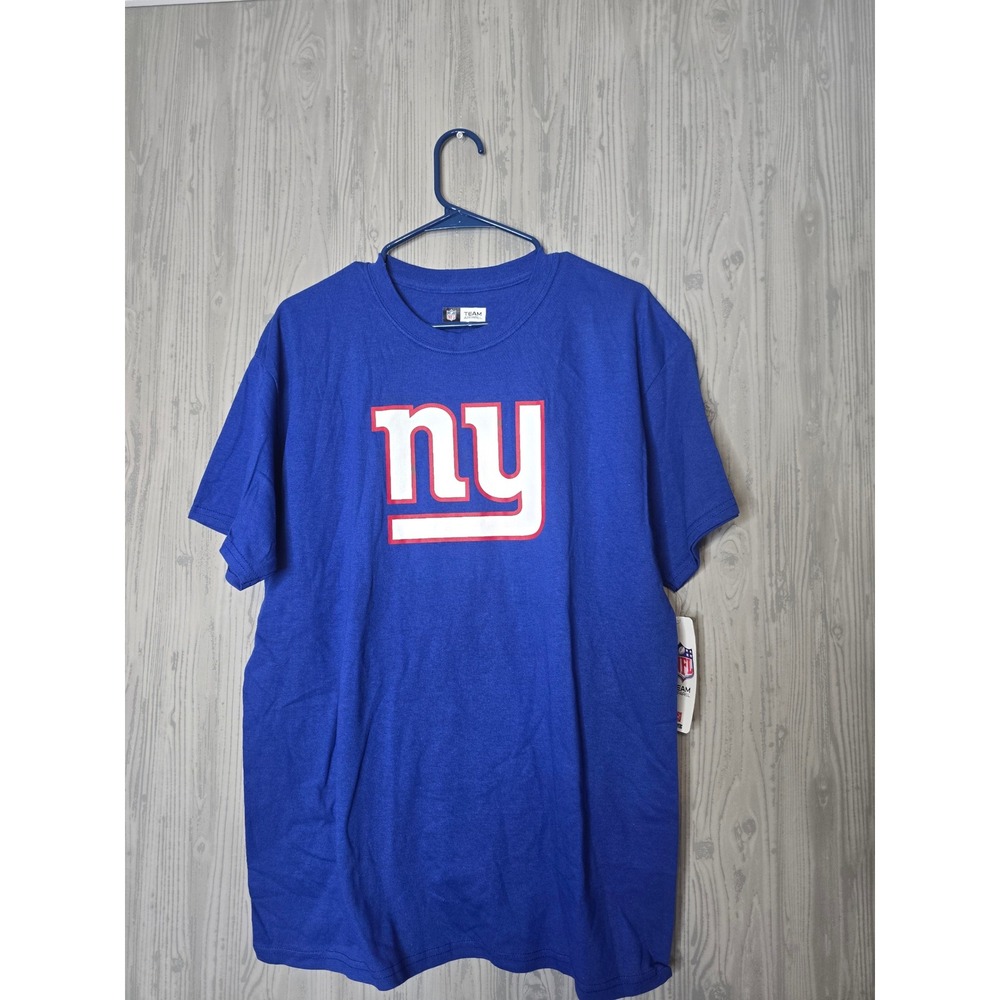 New York Giants T Shirt Mens Large Blue NFL Team Apparel Logo Graphic NEW